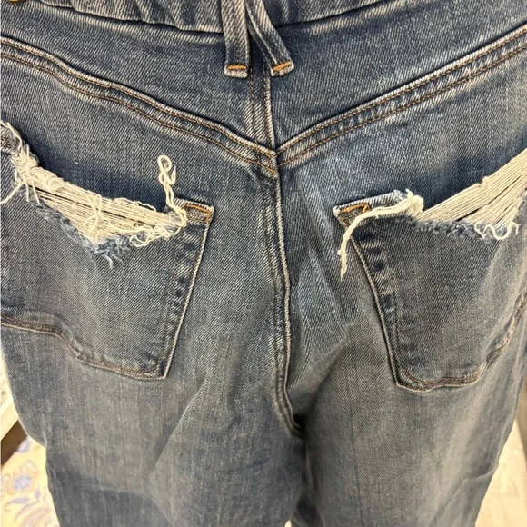 Good American Good Curvy Straight Cross Front Jeans 14 32 - Picture 6 of 6